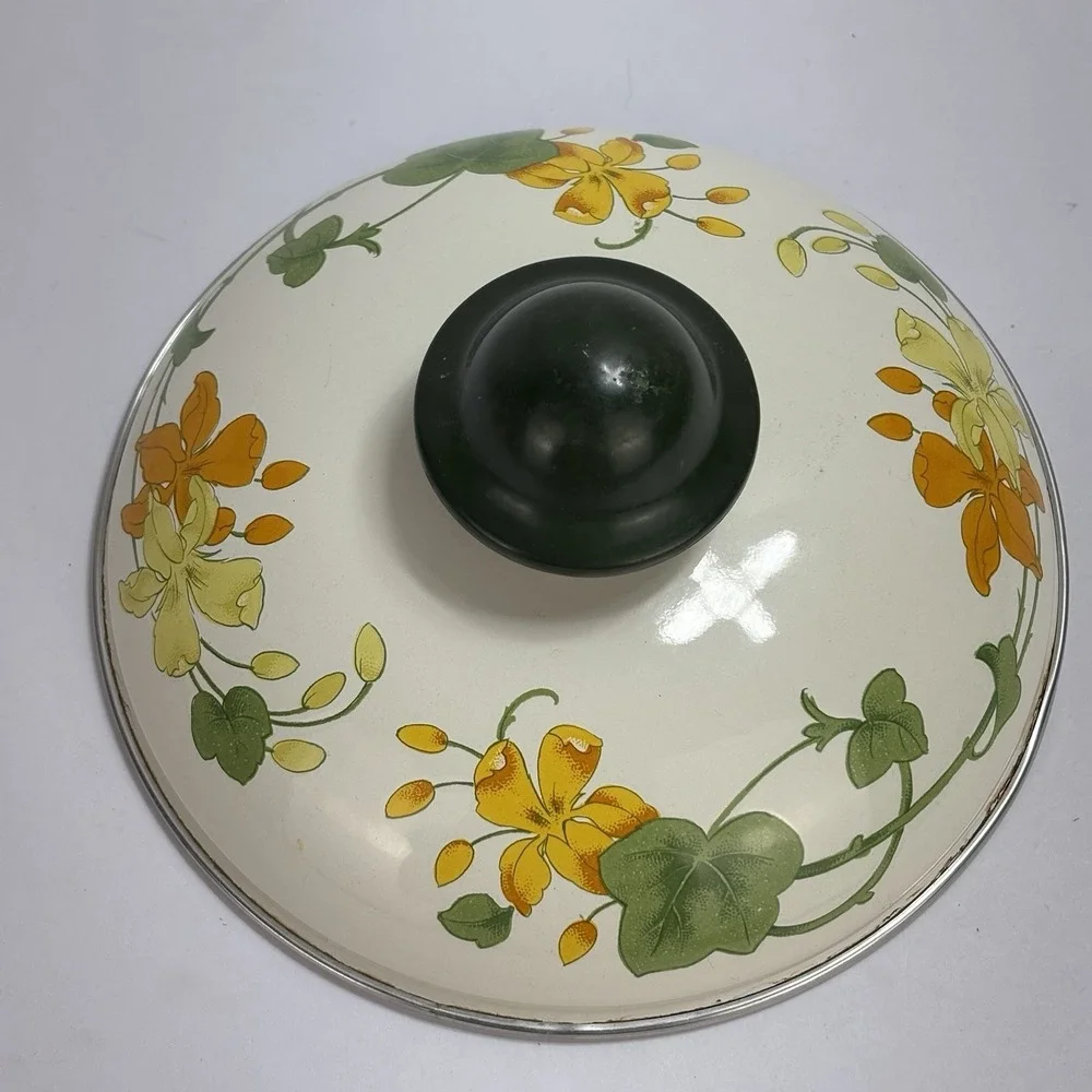 ASTA VILLEROY & BOCH Enamelware Geranium LID ONLY Replacement 6.5